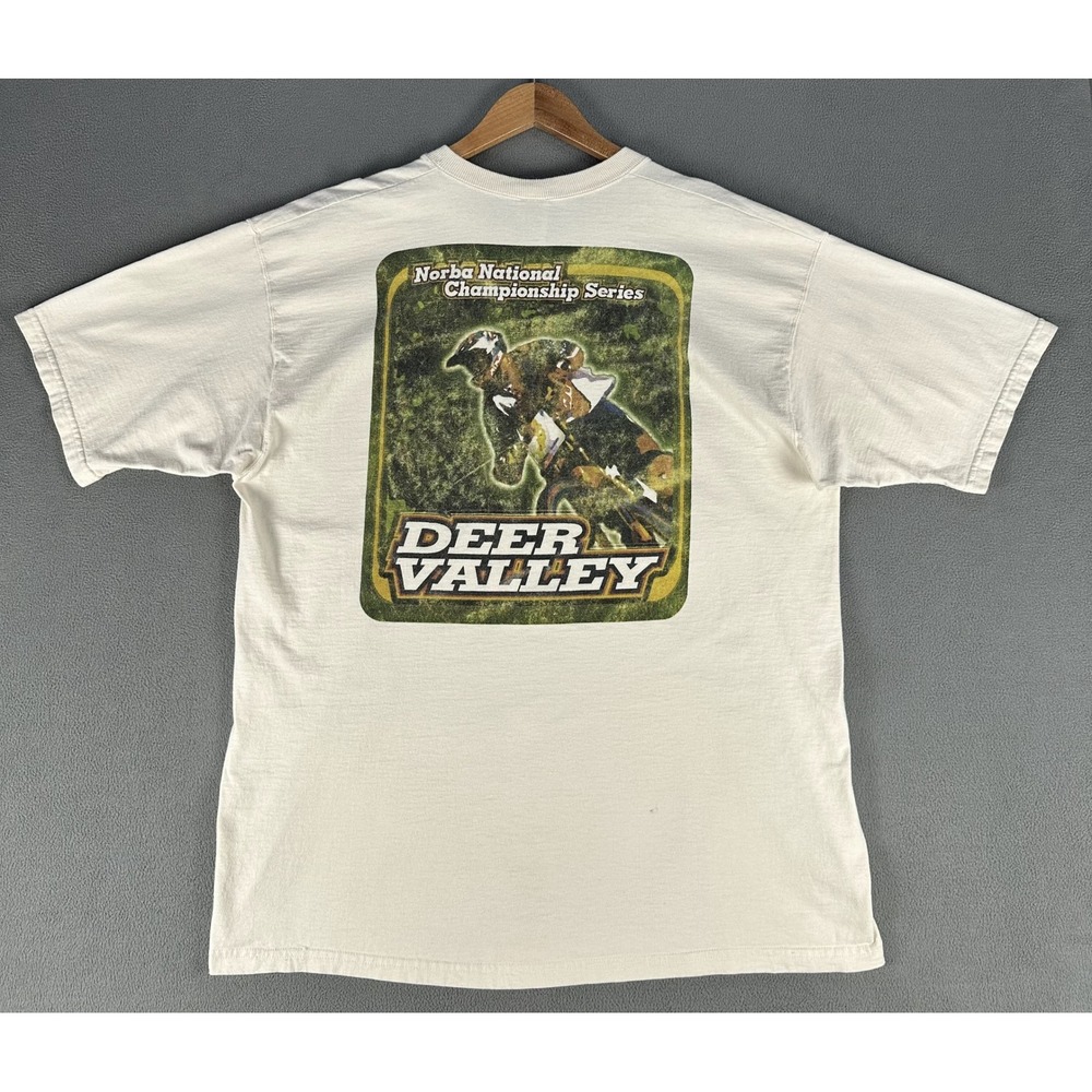Norba Deer Valley Mountain Bike Shirt Mens XL Beige Vintage Moto BMX Utah